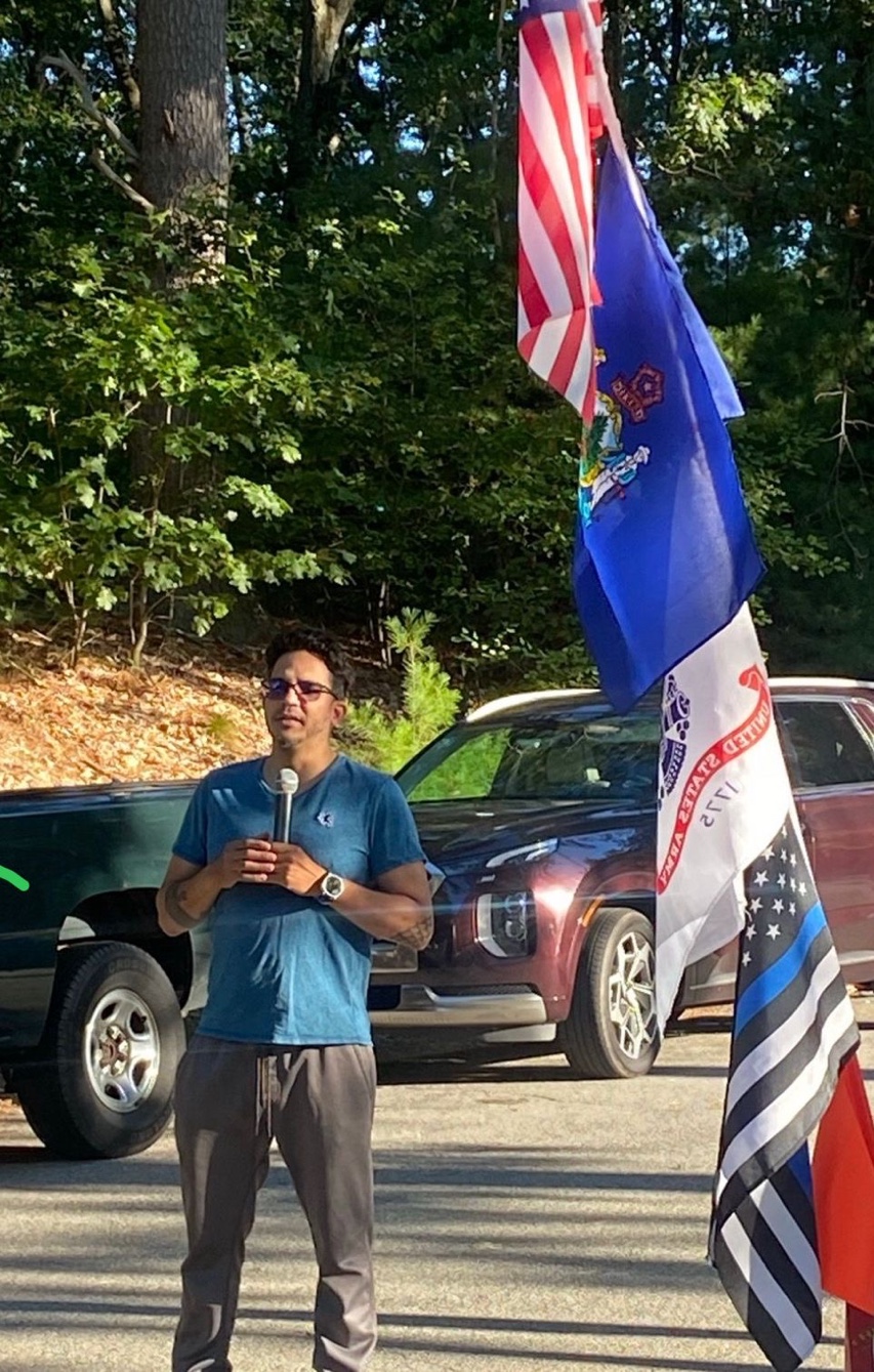 Jose Guzman-Soto speaking at Ride for the Troops