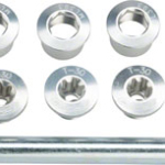Full Speed Ahead Torx T-30 Alloy Double Chainring Nut/Bolt Set with tool, Silver