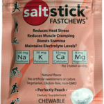 Saltstick Fastchews Chewable Electrolyte Tablets POP: Box of 12 Packets, Perfectly Peach