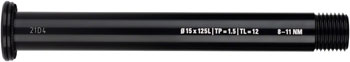 WHISKY No.9 Thru Bolt - 15mm, 125mm, P1.5, TL12, Black