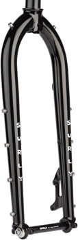 Surly Dinner Fork - 27.5", 15x110mm Thru-Axle, 1-1/8" Straight Steerer, 420mm Axle To Crown, Steel, Black