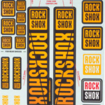 RockShox Fork Decal Kit - 30/32mm/RS1, Orange
