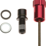 RockShox Rebound Adjuster Knob/Bolt Kit, Aluminum Red, Short