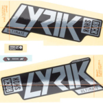 RockShox Fork Decal Kit - Lyrik Ultimate, 27/29", Polar Foil for Gloss Black