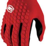 100% Geomatic Gloves - Red, Full Finger, Men's, X-Large