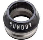 Sunday Integrated Headset - 1-1/8", 15mm, Black, Conical