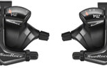 SunRace M406 ST Trigger Brake/Shift Lever Set - 3x7-Speed, For V-Brakes, Black/Silver