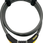 OnGuard Akita Resettable Combo Cable Lock: 6' x 10mm, Gray/Black/Yellow