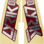 Rockshox Fork Decal Kit - Lyrik Ultimate, 27.5"/29", Gloss Polar Foil/Red