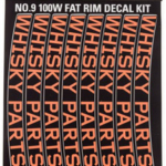 WHISKY 100w Rim Decal Kit for 2 Rims Orange