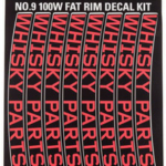 WHISKY 100w Rim Decal Kit for 2 Rims Red