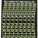 WHISKY 100w Rim Decal Kit for 2 Rims Lime Green