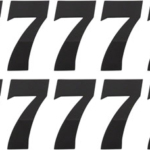 Tangent # 7 Side Plate Numbers - 10/Pack, Black