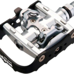 Wellgo WPD-95B Pedals - Single Side Clipless with Platform, Aluminum, 9/16", Black/Silver