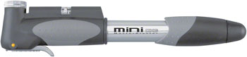 Topeak Mini Dual DXG Mini Pump- 140psi, With Gauge, Silver/Black
