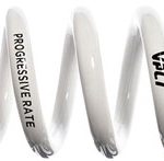 Cane Creek Progressive Rate VALT Lightweight Rear Shock Spring - 45mm x 550-670lbs, White
