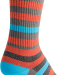 SockGuy Crew Metro Socks - 6", Orange/Gray, Small/Medium