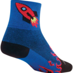 SockGuy Classic Rocket Man Socks - 3", Blue, Small/Medium