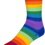 SockGuy Crew Fabulous Socks - 6", Rainbow, Small/Medium