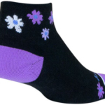 SockGuy Channel Air Daisy Classic Low Socks - 2", Black/Purple, Women's, Small/Medium