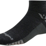 Swiftwick Flite XT Trail Quarter Crew Socks - 2", Coal, Large