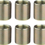 Unior Proprietary Crank Repair Pedal Thread Inserts for Right Crankarm, 9/16": 10 Pack, Brass