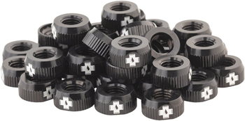 Muc-Off Tubeless Valve Box Refill -  Black Lock Nut, Pack of 40