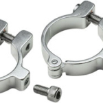 Velo Orange Hinged Water Bottle Cage Clamps - 31.8mm, Silver
