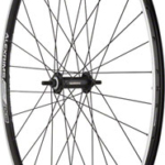 Quality Wheels Value Double Wall Series Front Wheel - 700, 9x1 Threaded x 100mm, Rim Brake, Black, Clincher