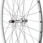 Quality Wheels Value Double Wall Series Track Front Wheel - 700, 9x1 Threaded x 100mm, Rim Brake, Silver, Clincher, Cartridge
