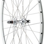 Quality Wheels Value Double Wall Series Track Rear Wheel - 700, 10 x 1 x 120mm, Rim Brake, Fixed/Freewheel, Silver, Clincher, Sealed