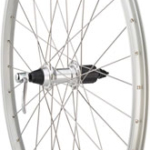 Quality Wheels Value Single Wall Series Rear Wheel - 26", QR x 135mm, Rim Brake, HG 10, Silver, Clincher