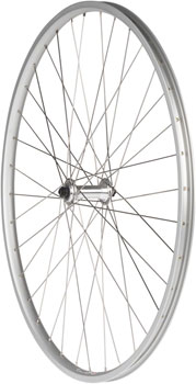 Quality Wheels Value Single Wall Series Front Wheel - 27", QR x 100mm, Rim Brake, Silver, Clincher