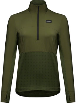 Gorewear Trail KPR Hybrid 1/2-Zip Jersey - Utility Green, Women's, Small