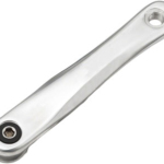 Samox SAC08 Left Crank Arm - 175mm, JIS Diamond Taper Spindle Interface, Forged Aluminum, Spindle Bolt Sold Separate, Silver