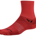 Swiftwick Aspire Quarter Crew Socks - 4", Red, Medium