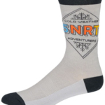 45NRTH Adventure Crew Lightweight Wool Sock - Gray/Dark Blue, Medium