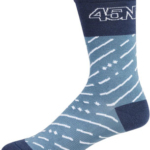 45NRTH Snow Band Lightweight Wool Sock - Light Blue/Blue, Medium