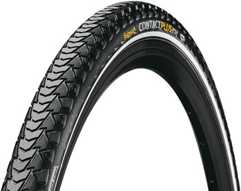 Continental Contact Plus Tire - 700 x 35, Clincher, Wire, Black/Reflex, SafetyPlus Breaker, E50