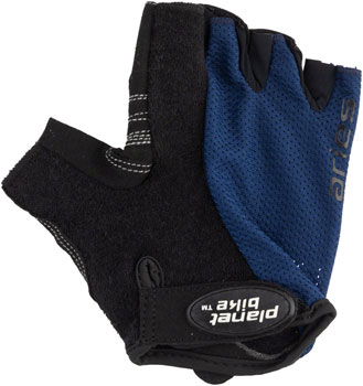 Planet Bike Aries Gloves - Black/Blue, Short Finger, X-Large