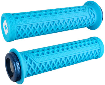 ODI Vans V2.1 Grips - White/Light Blue/Blue, Lock-On