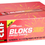Clif Shot Bloks - Sour Strawberry Lemonade, with 25mg Caffeine, Box of 18