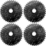 KMC REACT Cassette - 9-Speed, 11-36t, HG Driver Compatible, Black, 4 pk.