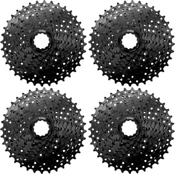 KMC REACT Cassette - 9-Speed, 11-36t, HG Driver Compatible, Black, 4 pk.
