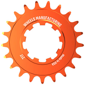 Wheels Manufacturing SOLO-SPEED Cog - 21t, Fits SOLO-SPLINE and SOLO-XD kits, Orange