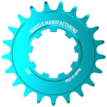 Wheels Manufacturing SOLO-SPEED Cog - 21t, Fits SOLO-SPLINE and SOLO-XD kits, Teal