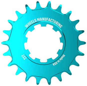 Wheels Manufacturing SOLO-SPEED Cog - 22t, Fits SOLO-SPLINE and SOLO-XD kits, Teal