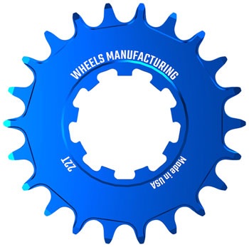 Wheels Manufacturing SOLO-SPEED Cog - 22t, Fits SOLO-SPLINE and SOLO-XD kits, Blue