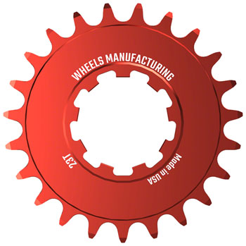 Wheels Manufacturing SOLO-SPEED Cog - 23t, Fits SOLO-SPLINE and SOLO-XD kits, Red