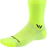 Swiftwick Aspire Mid-Crew Socks - 5", Hi-Viz Yellow, Large